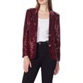 thumbnail image 2 of Women's Evening Sparkle Sequins Open Front Long Sleeve Blazer Jacket, 2 of 5