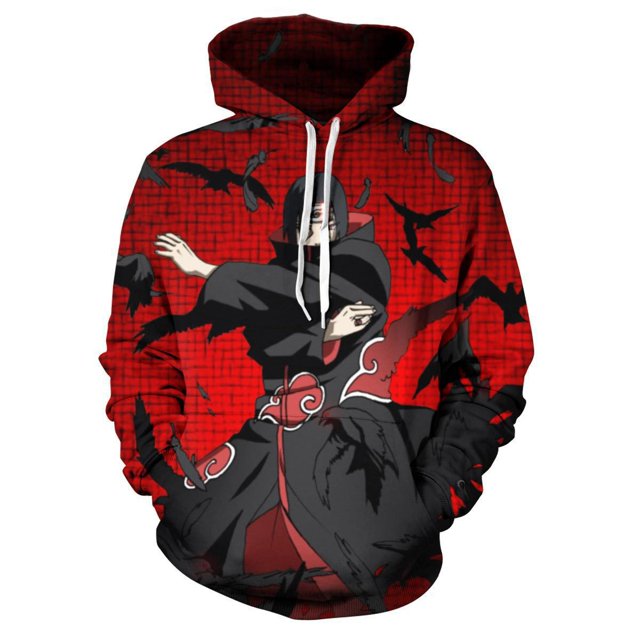 Manxiao Organization Uchiha Mustela 3D Printed Zipper Hooded Wei Animation Pullover