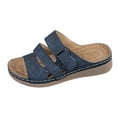 thumbnail image 3 of Sandales à Plateforme Compensée pour Femmes 2025 Plage Décontractées Ajustables Marche à Enfiler Chaussures d'Été, 3 of 4