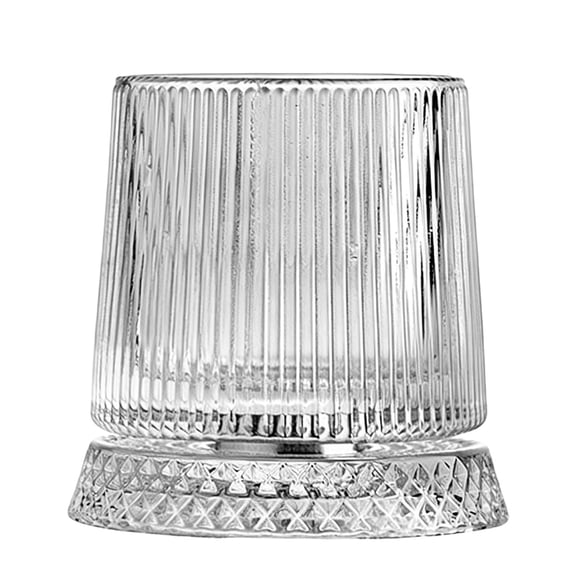 Crystal Spinning Whiskey Glass With Rotating Base 3.94 in x 3.94 in x 3.15 in 260 ml Clear Glass Drinkware