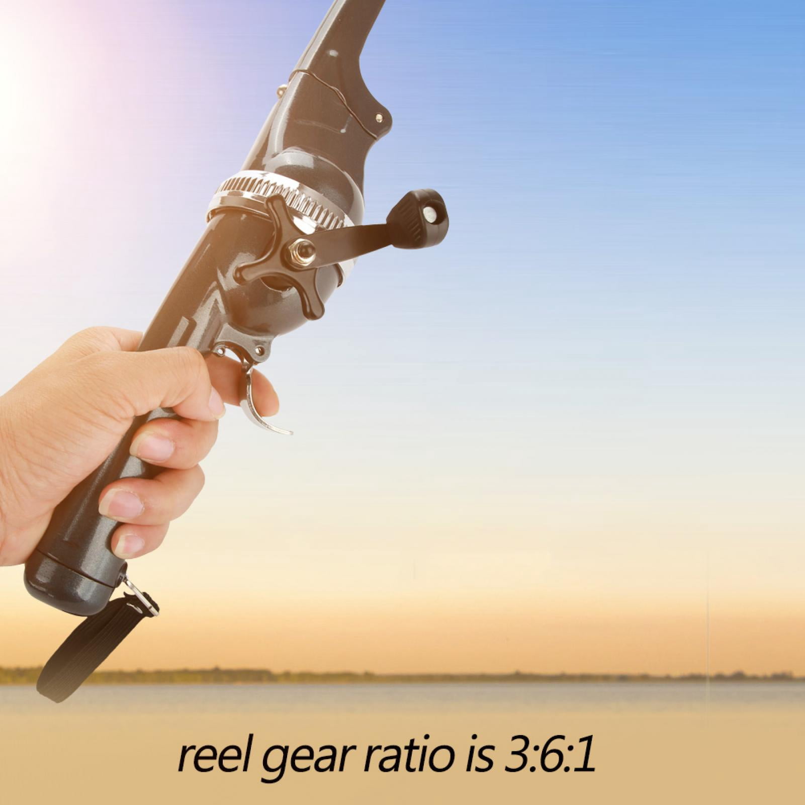 Keenso Fishing Rod Reel, Lightweight Fishing Rod, Integrated Folding Plastic Fishing Rod For Adults Saltwater