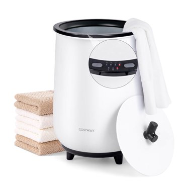Costway Seau Chauffe-Serviettes de Salle de Bain 23 L 4 Minuteries avec Porte-Parfum et Chauffage à 3 Niveaux Noir