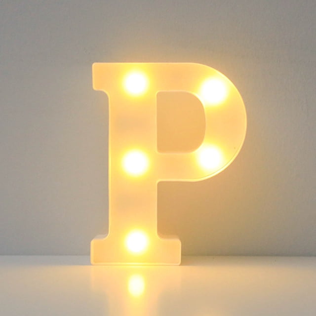 Vaidha Alphabet LED Letter Lights Light Up White Plastic Letters Standing Hanging A-M &