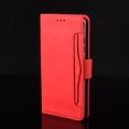 thumbnail image 4 of Case for Samsung Galaxy A22 5G Cover Adjustable Detachable Card Holder Magnetic closure Leather Wallet Case - Red, 4 of 5