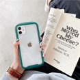 thumbnail image 1 of Clear Transparent Silicone Full-Body Protective Case  – Shockproof, Ultra-Durable Gel TPU Cover (Dark green,iphone15plus), 1 of 11