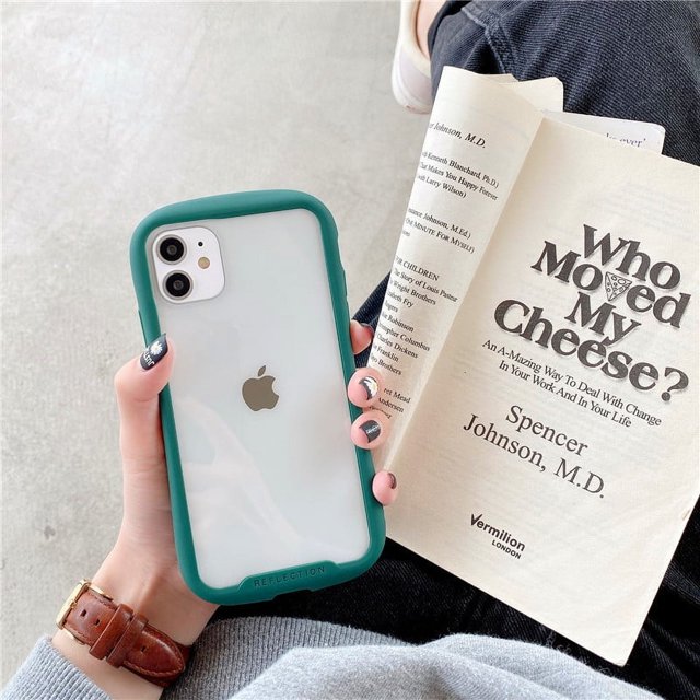Clear Transparent Silicone Full-Body Protective Case – Shockproof, Ultra-Durable Gel TPU Cover (Dark green,iphone15plus)