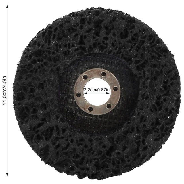 Sanding Wheel Paint Rust Removal Grinding Disc Stainless Steel Polishing Wheel, Black, 115mm, 22mm Inner Hole