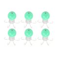 thumbnail image 3 of Squid Umbrella Hook, Strong Bearing Capacity Portable Exquisite Simple Operation Stainless Steel Squid Hook  For Sea Fishing Emerald Green,Light White, 3 of 8