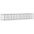 thumbnail image 1 of vidaXL Chenil Extérieur pour Chien en Acier avec Toit 24,2 M2, 1 of 4