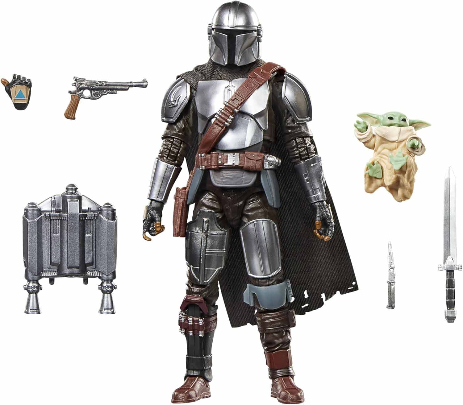 Star Wars The Black Series The Mandalorian & Grogu, Star Wars: The Mandalorian & Grogu Deluxe 6 Inch Action Figure Gift