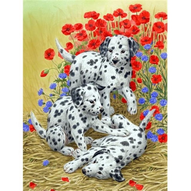 Carolines Treasures ASA2071GF Dalmatian Pups Flag Garden Size
