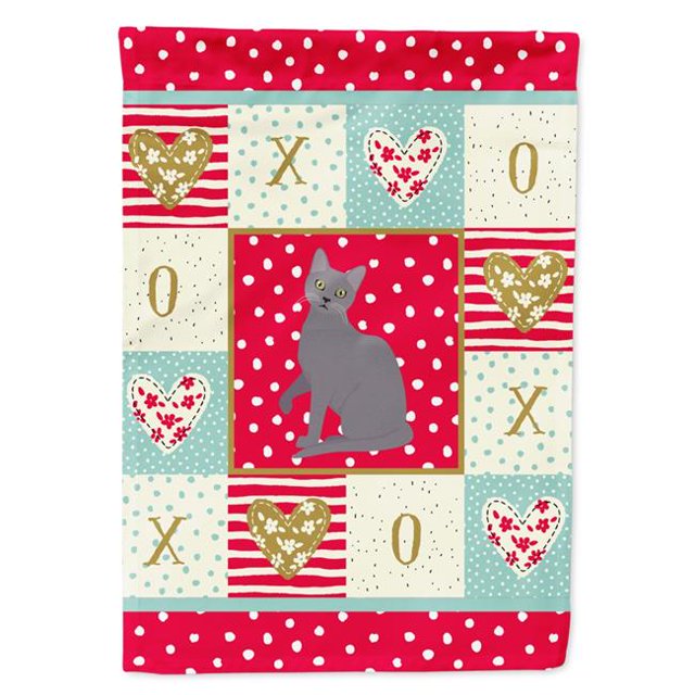 Carolines Treasures CK5767GF 11 x 0,01 x 15 Po Korat Chat Amour Drapeau de Jardin