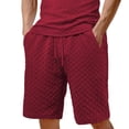 thumbnail image 1 of hotojiny Mens Athletic Shorts with Pockets Solid Drawstring Wide Leg Textured Short Pants Casual Breathable Golf Workout Beach Shorts, 1 of 6