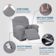 thumbnail image 2 of Super Stretch Recliner Couch Covers Chair Cover Form Fitted Non Slip Reclining Slipcovers for Standard Large Recliner, Soft Thick, 2 of 7