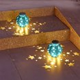 thumbnail image 4 of Bdday Night Light Solar Outdoor Table Lantern Flickering Flame Light Round Pot with Warm Yellow Garden Led Tabletop Lamp Decorative for Garden Yard Office Lamp, 4 of 6