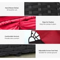thumbnail image 4 of Outsunny Chaise Longue de Patio avec Canapé-Lit Rond Coussiné 4 Pcs Rouge, 4 of 10