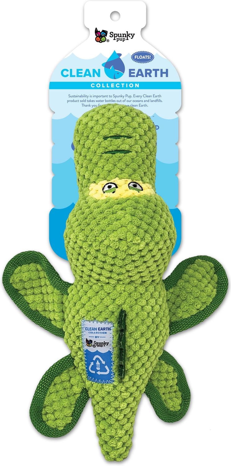 Clean Earth Plush - Jouet texturé pour chien Gator - 100 % durable