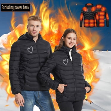 Aqestyerly USB Heated Jacket Coat with Intelligent Temperature Control,Windproof Plus Size Winter Jacket for Men and Women,21 Heating Zones HWRETIE