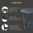 thumbnail image 4 of COZAYH Round End Table with Storage Shelf for Living Room or Bedroom, Blue, 4 of 8