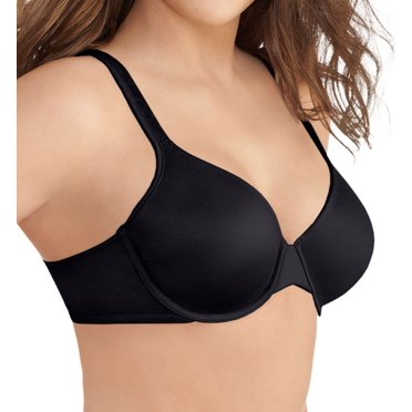 Women's Vanity Fair 75298 Body Shine Full Coverage Underwire Bra (Midnight Black 34C)