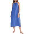 thumbnail image 4 of Kaemgyyd Robes à Col Licou pour Femmes Été Sans Manches Robe d'Été Décontractée Plage Vacances Fluide Bohème Mi-Longue avec Poches, 4 of 7
