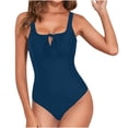 thumbnail image 1 of Tauxra Maillot de Bain une Pièce pour Femmes, Couleur Unie, Robe de Bain Modeste avec Jupe, Maillot de Bain à Jupe, Contrôle du Ventre, Tenue de Plage pour Vacances, 1 of 4