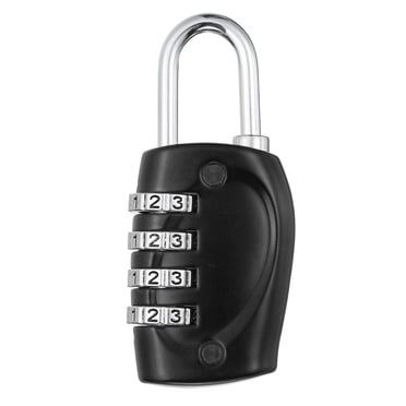 Unique Bargains Combination Lock, 4 Digit Outdoor Padlock Waterproof Locker Lock for Luggage Suitcase, Gym Locker, Toolbox, Black