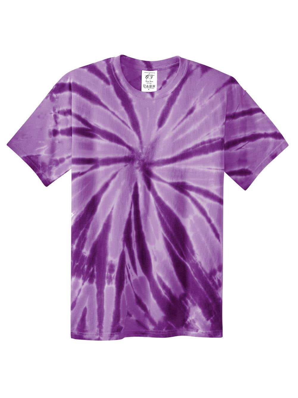 Gravity Threads Youth Tie-Dye Short-Sleeve T-Shirt - Purple - Large