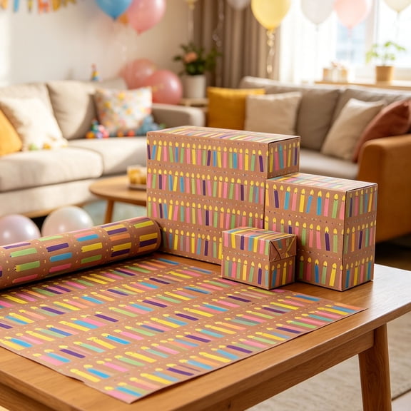 Amzcrzy Wrapping Paper Festival Birthday Party Gift Wrapping Paper Watercolor Series Paper Rolls Thick Gift Christmas Decoration Supplies Outdoor Christmas Decorations Holiday Decorations