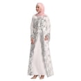thumbnail image 1 of Lace Maxi Dress for Women Muslim Women Lace Sequin Cardigan Maxi Dress Kimono Open Abaya Robe Kaftan Dubai, 1 of 9