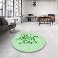 thumbnail image 4 of Ahgly Tapis Rectangulaire Lavable en Machine Intérieur Vert Menthe Transitionnel, 7 Pieds x 10 Pieds, 4 of 7
