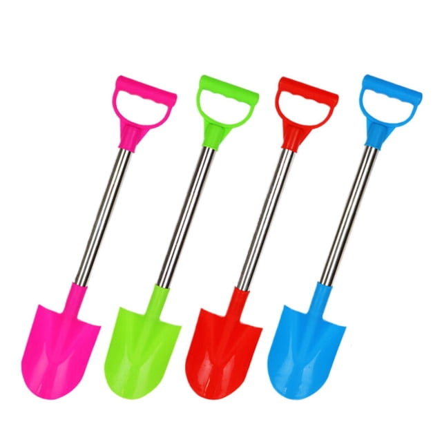 Jindong Outils de Pelle à Neige en Acier Inoxydable pour Jouer avec la Neige Pelle de Creusage de Neige pour Enfants Jouets de Neige (Couleur Aléatoire)