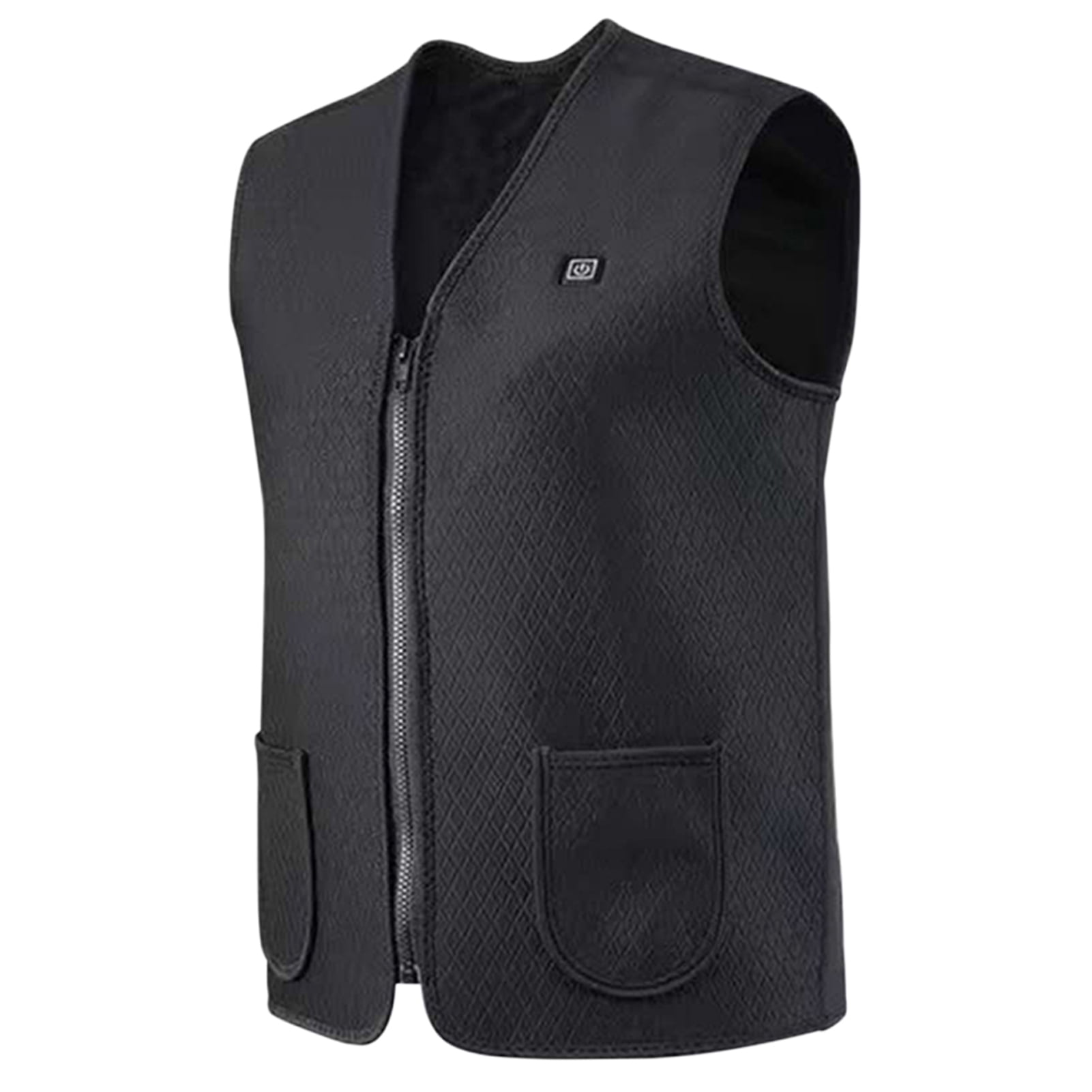 Men Heated Vest Winter Warm Heated Vest Heating Jacket Lightweight USB Electric Warm Clothes for Outdoor Running Cycling Biking Driving Hiking(Battery Not Included)