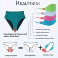 thumbnail image 4 of Women's Black High Waisted Bikini Bottoms - Retro Style, Basic Design, Full Coverage Swimsuit, Mid - Waist, Comfortable Material, S - XXL Sizes, 4 of 6