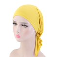 thumbnail image 2 of Chapeau Tressé Réversible Ajustable pour Femmes avec Perles, Style Musulman, Volant, Cancer, Bonnet Enveloppant, Bonnets de Nuit, Doublé Satin, Bonnets pour Cheveux, 2 of 2