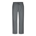 thumbnail image 1 of RKSTN Pants for Men Solid Color Casual Elastic Waist Trousers Cotton and Linen Loose Drawstring Pants with Pockets, 1 of 6