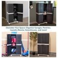 thumbnail image 4 of Sunnydaze Plastic Lockable Storage Cabinet with 3 Adjustable Shelves - Charcoal with Gray Trim - 48.75", 4 of 10