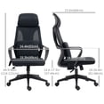 thumbnail image 3 of Vinsetto Chair Swivel Massage Lumbar Cushion USB Adjustable Seat & Headrest, 3 of 10