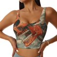 thumbnail image 1 of Balery Gigantic Skull In Clouds Pattern Racerback Sports Bras for Women - Padded Seamless High Impact Support for Yoga Gym Workout Fitness-Medium, 1 of 8