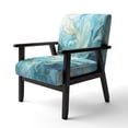 thumbnail image 3 of Designart « euphony Of » Spirales Abstraites Sarcelle Fauteuil d'Appoint Rembourré - Fauteuil Moderne pour Salon, 3 of 7