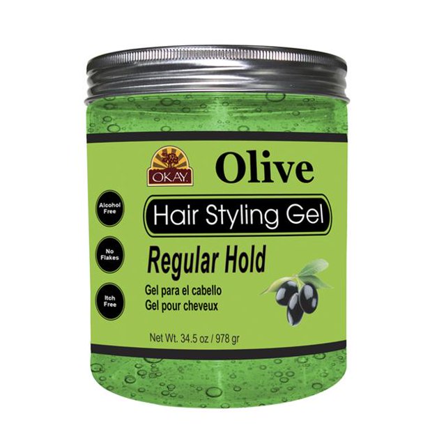 Okay OKAY-OLIVEG34 34.5 oz Gel Coiffant à l'Olive, Tenue Régulière