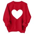 thumbnail image 2 of Automne TIMIFIS Chandails de la Saint-Valentin pour Femmes Chandail à Cœur Chemises Mode Manches Longues Col Rond Chandail à Enfiler Hauts - Printemps/été, 2 of 4
