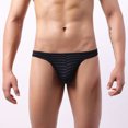thumbnail image 4 of TIHLMK Men's Underwear Low Waist Fashion Color Stripes Comfortable Thong, 4 of 8
