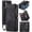 Black, variant on CaseMe Leather Case for Samsung Galaxy A12 5G,2 in 1 Detachable Wallet Case with 8-Card Holder Zipper Bills Slot,Magnetic Shockproof Flip Leather Cover Zipper Pocket Phone Cases,Blue