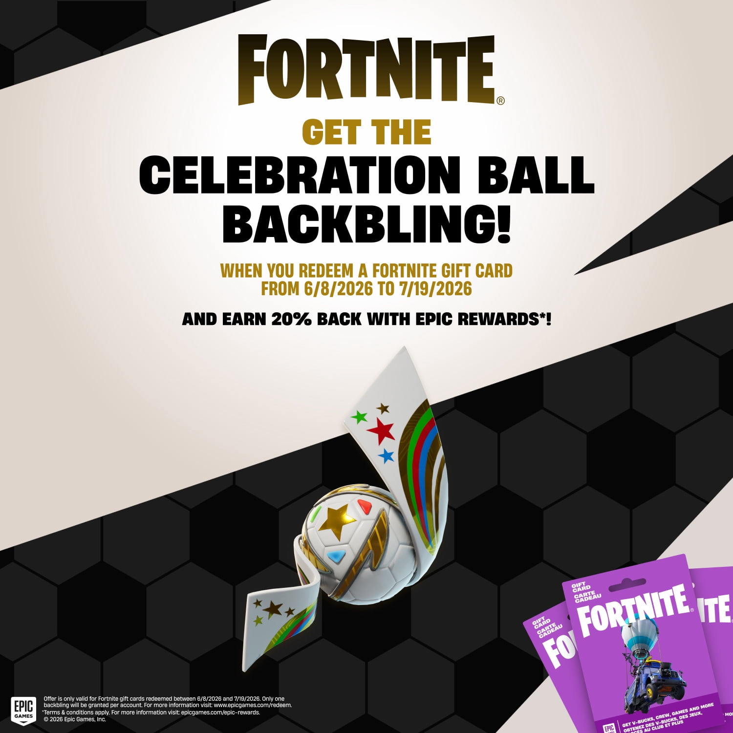 Carte-cadeau Fortnite de 20 $ - Propulsor par l'Epic Games Store (Code Numerique)