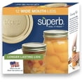 thumbnail image 1 of Superb 12 Wide Mouth Canning Lids, 1 of 6