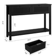 thumbnail image 3 of Kojooin Fluted Entryway Table with 2 Drawers, Wooden Console Table for Entryway, Living Room or Foyer, 3 of 8