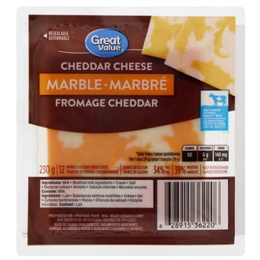 Great Value Marble Cheddar Cheese Slices
