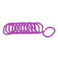 thumbnail image 5 of Anneaux de Rideau de Douche en Plastique Transparent Violet - Ensemble de 12, 5 of 5