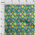 thumbnail image 1 of oneOone Rayon Green Fabric Leaves & Tulip Floral Fabric For Sewing Printed Craft Fabric By The Yard 56 Inch Wide, 1 of 5